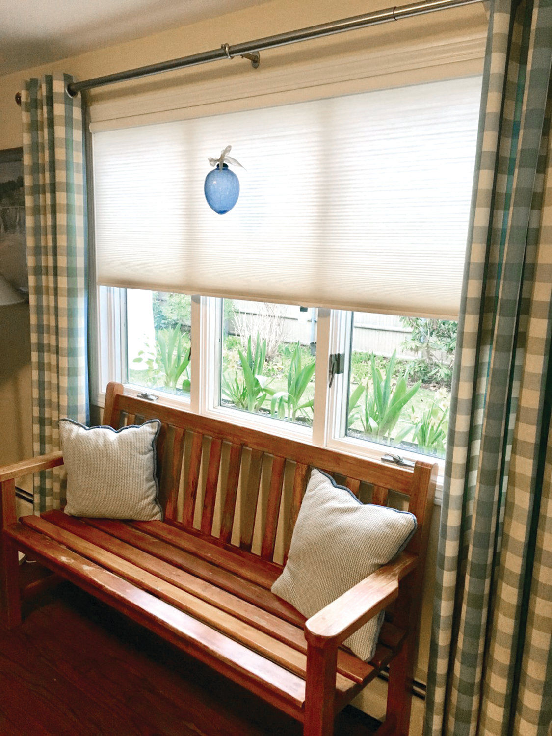 These decorative and functional shades were custom-fit for the windows in the home of a Warwick resident who is both a loyal and longtime customer of Harris Shutters & Blinds.
